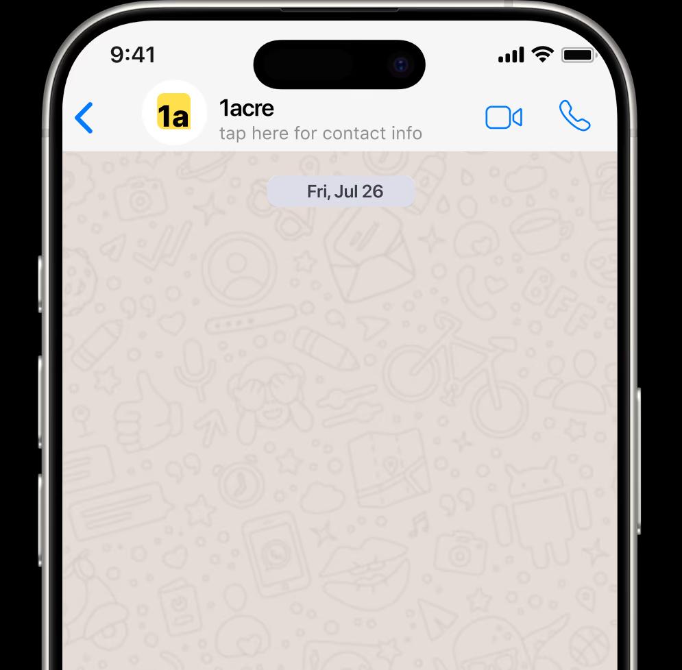 WhatsApp chat with 1acre