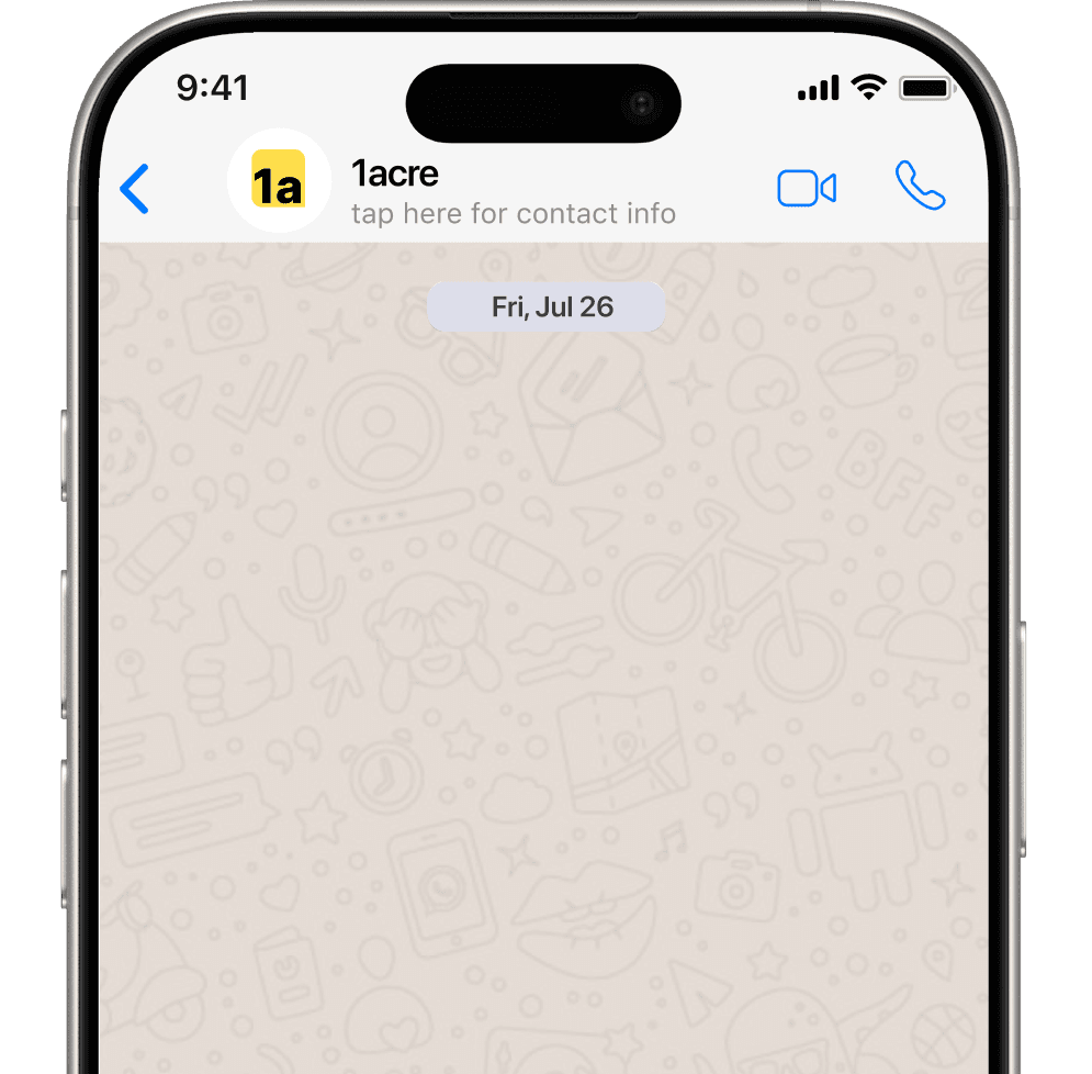 WhatsApp chat with 1acre