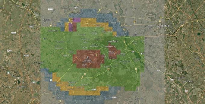 Delhi Air Funnel Zones