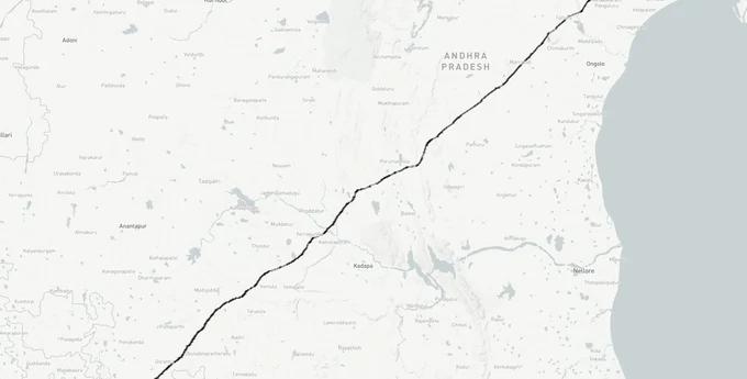 Bengaluru - Vijayawada Expressway map